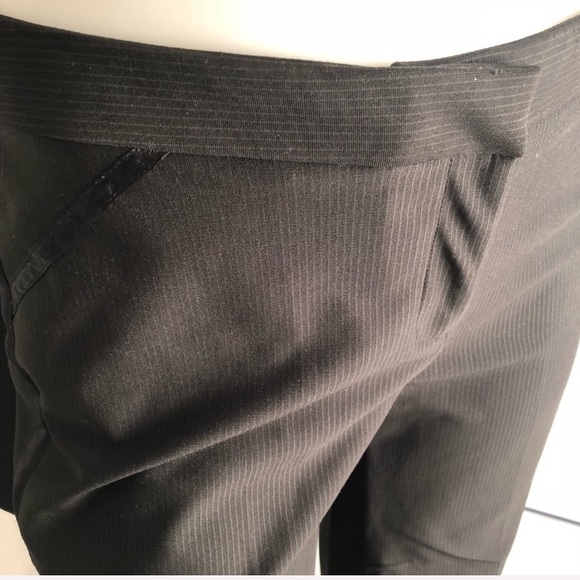 Express Y2K black stretch tuxedo style pants 7/8 - Picture 3 of 12